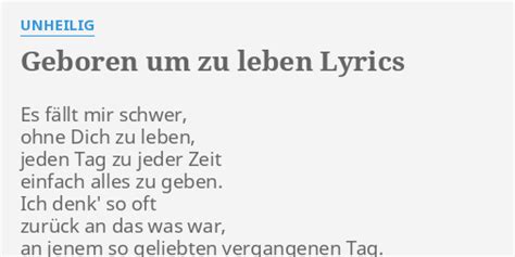 geboren um zu leben lyrics english|born um zu leben lyrics meaning.